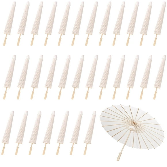 Paraguas de papel MBJZSL, 30 unidades, 60 cm, estilo chino japonés