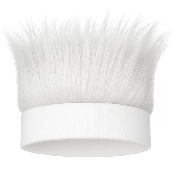 Peluca de cinta CHAKAKA de pelo blanco y peludo