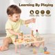 thumbnail image 3 of Vanplay 8 en 1: mesa de actividades de madera, juguetes Montessori para niños, 3 of 3