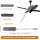 thumbnail image 3 of Plumeros de microfibra para limpieza - Plumero 5 en 1, lavable, extensible, con poste de extensión de acero inoxidable, kit de limpieza flexible para ventiladores de techo, muebles y cocina., 3 of 7