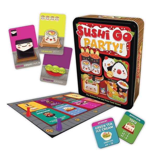 Juego de cartas Gamewright Sushi Go Party! ¡Edición Deluxe