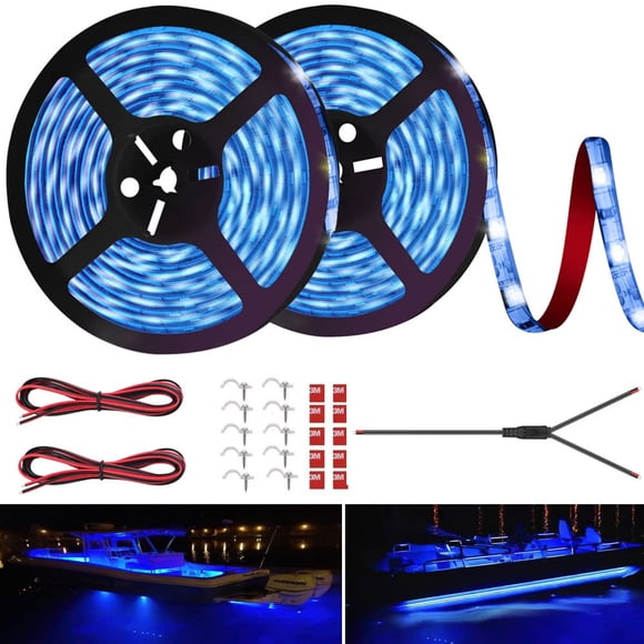 Strip de luces LED HOKIION para barcos, 32,8 pies, pontón marino, impermeable