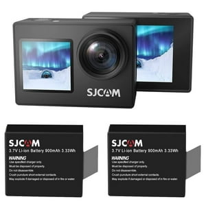 Pack Cámara Deportiva Sjcam Sj4000 4K 16Mp Doble Pantalla Más 2 Baterías