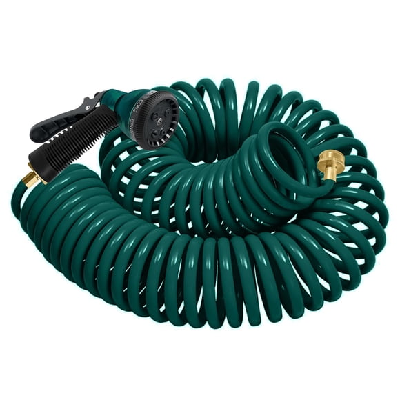 Manguera de Jardín Enrollable YESTAR 15 m 3/4" Conector de Latón Sin Enredos