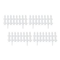 Ioensy - Adorno De Ribete De Paisaje, Valla De Barrera De Animales Para Parque, Césped, Patio Trasero, 4 Uds., Blanco