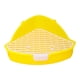 thumbnail image 2 of Caja De Arena Para Conejos, Bandeja De Arena Esquinera Antisalpicaduras Para Hámster, Hurones, Conejitos, Amarillo, 2 of 5
