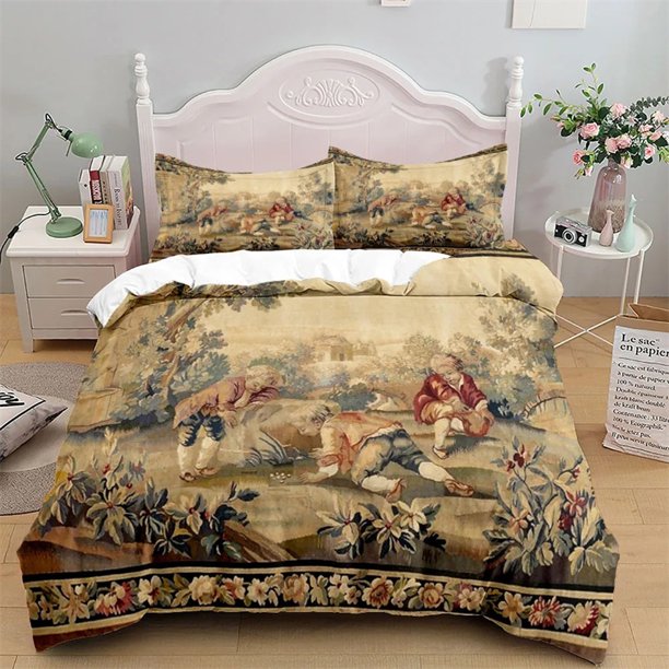Antique Aubusson All Season Duvet Cover Bedding Comforter sets Soft Quilt Cover and Pillowcases