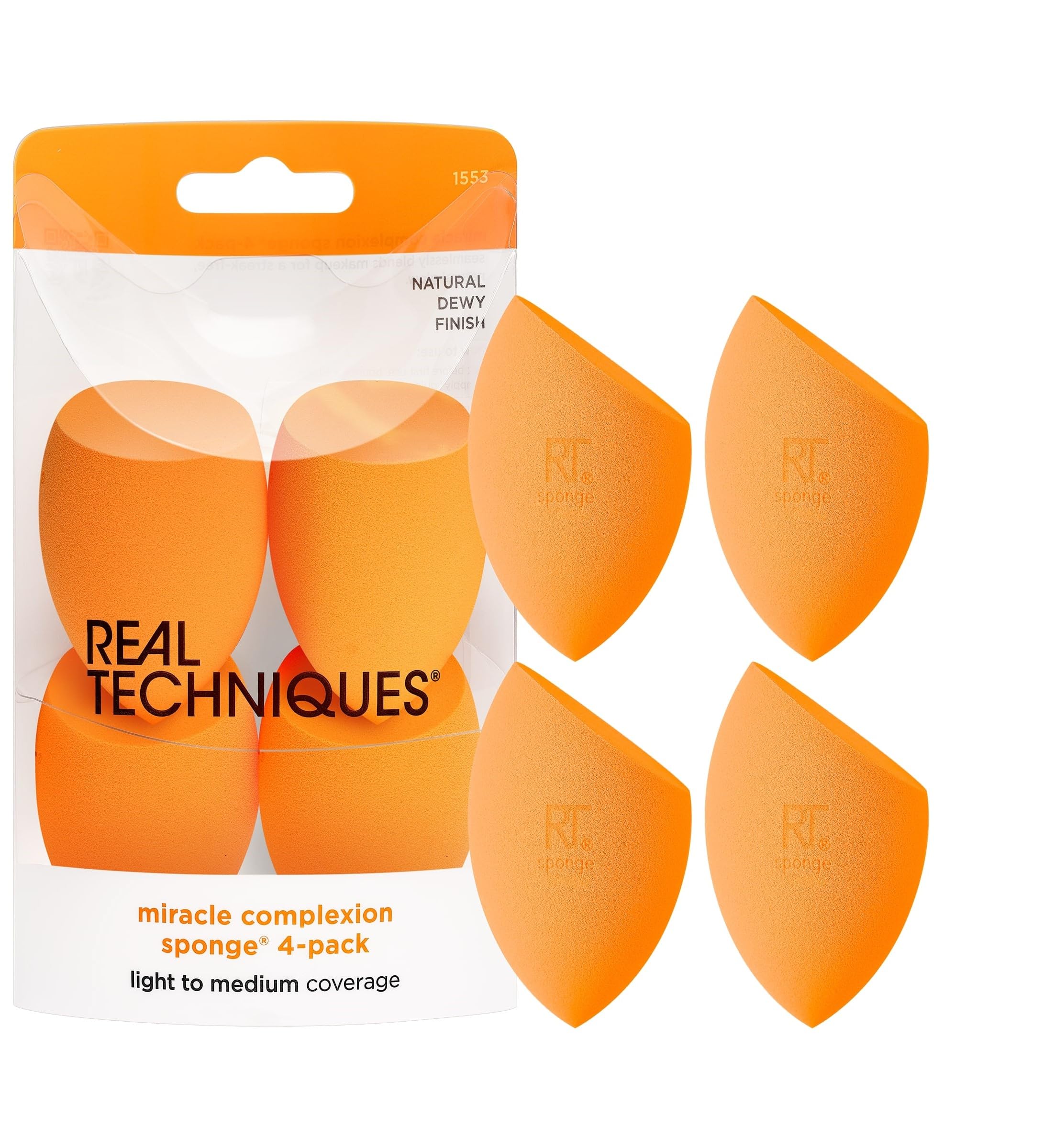 Set De Esponjas Batidoras De Maquillaje Real Techniques Miracle, Paquete De 4