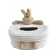 thumbnail image 5 of Caja De Pa?uelos De Hilo De Algodón Caja De Almacenamiento De Pa?uelos Para Oficina Mesa De Café Ba?o Conejo, 5 of 5