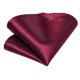 thumbnail image 5 of Conjunto de corbata y pañuelo con bolsillo DiBangu Solid Wine Red Silk para hombre, 5 of 5