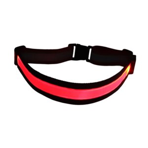 Ioensy - Cinturón Reflectante Led, Luz De Seguridad Luminosa, Cinturón Para Correr, Trabajos De Construcción, Rojo