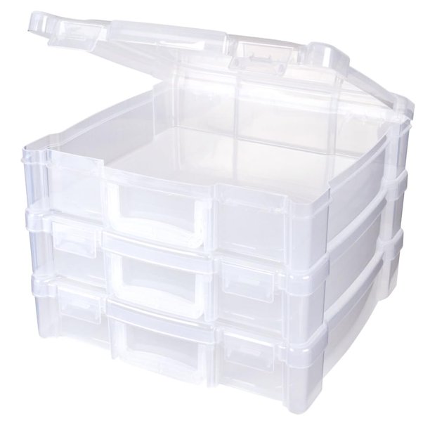 Organizador portátil de arte y artesanía ArtBin 6913ZZ, 12 x 12 unidades, paquete de 3