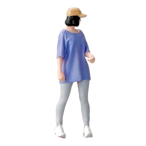 Magideal - Figura De Niña 1:64, Personaje Pintado A Mano, Mini Muñeca En Miniatura De Resina Para Arquitectura De Jardín De Hadas, Diseño De Proyectos Diy A Esca