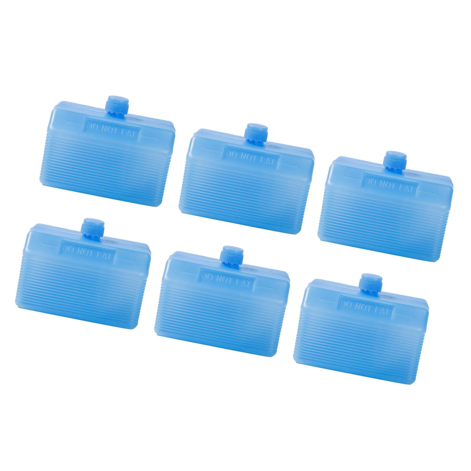 Ioensy - 6 Cajas De Hielo Resistentes, Caja De Transporte De Cadena De Frío Para Aire Acondicionado, Ventilador De Viaje, Botella Cuadrada Grande