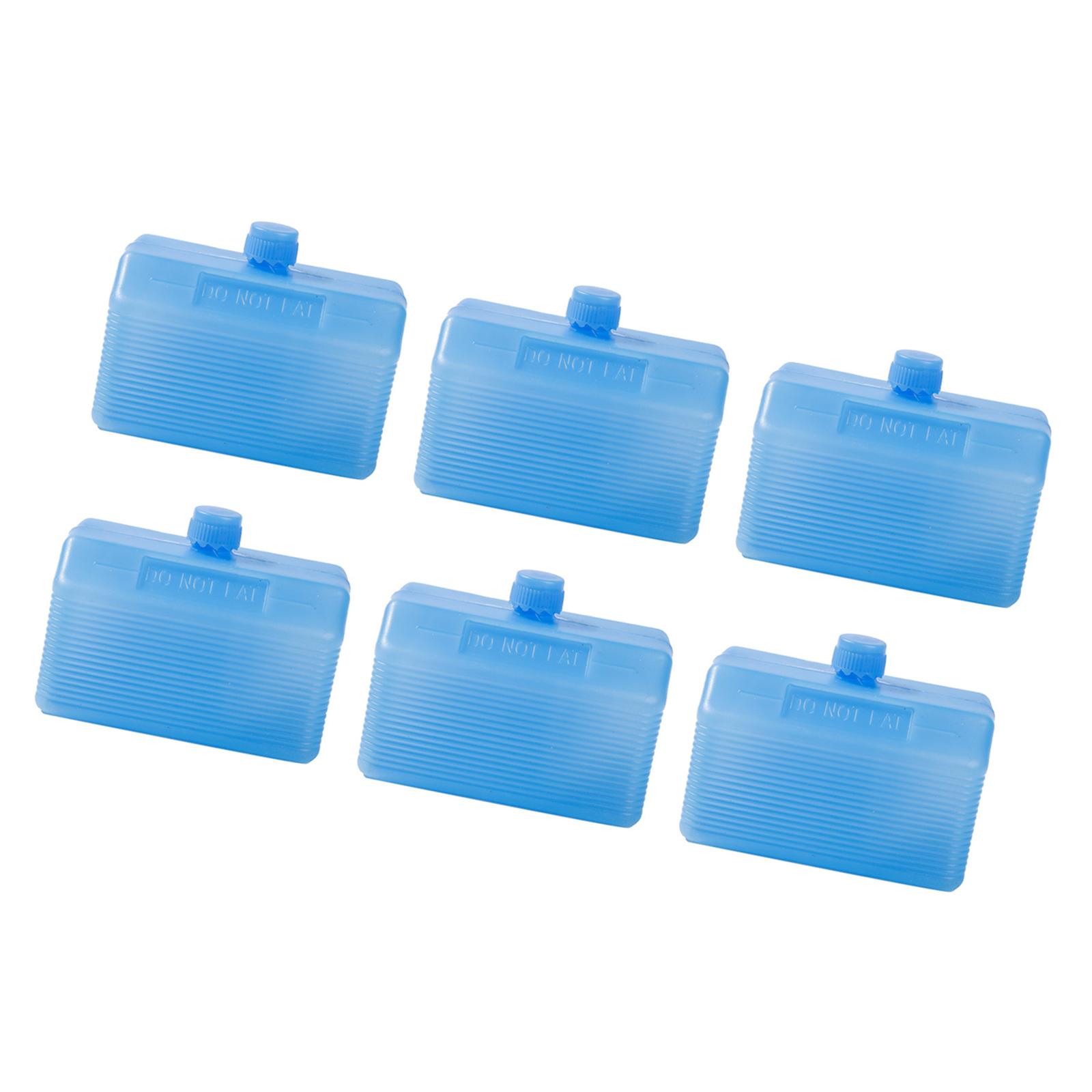 Ioensy - 6 Cajas De Hielo Resistentes, Caja De Transporte De Cadena De Frío Para Aire Acondicionado, Ventilador De Viaje, Botella Cuadrada Grande