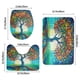 thumbnail image 3 of Árbol de la Vida Juego de 3 alfombras de baño de coral fleece: tapete de baño + alfombra de inodoro en forma de U + funda de tapa de inodoro en forma de O, 3 of 6