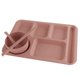 thumbnail image 3 of Contenedor De Almacenamiento De Alimentos Bandeja De Servicio Dividida Cafetería Bandeja De Desorden Rosa, 3 of 5