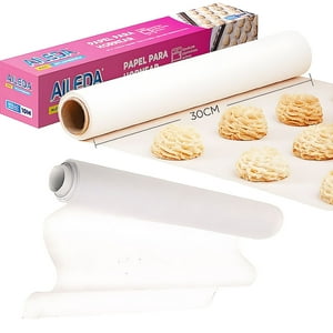 Aileda - Papel Para Hornear 30 Cm × 10 M Antiadherente Para Hornear