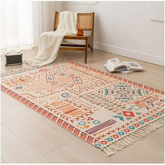 Alfombra Kelim bohemia de estilo etnico 180x200 cm