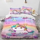 thumbnail image 1 of Rainbow Unicorn CuteBedding Set Duvet Cover Bed Set Quilt Cover Pillowcase Comforter Boys Adult, 1 of 5