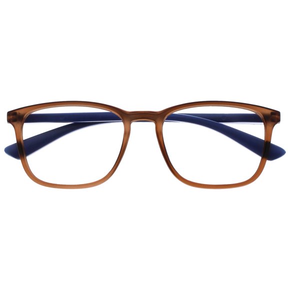 Gafas de Lectura OPULIZE Marrón +1 Rectangulares con Bisagras de Resorte