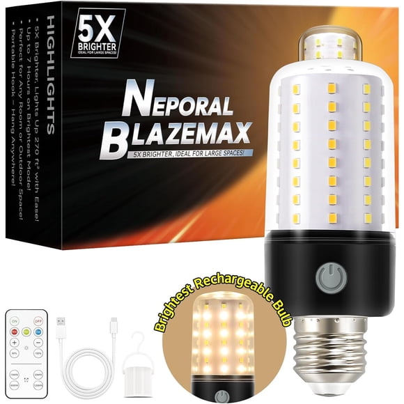 Ampolleta LED Recargable Neporal BlazeMax E26 3000lm Control
