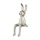 thumbnail image 4 of Estatua de conejo de cerámica brillante, escultura decorativa galvanizada, figura de de mesa para armario, hogar, comedor, decoración, regalo , argén, 4 of 5