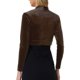 thumbnail image 3 of INSPIRE CHIC Chaqueta Bolero de Terciopelo Abierto de Manga Larga para Mujer Marrón Oscuro Talla L, 3 of 6