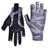 Magideal - Guantes De Pesca De Medio , Guantes Transpirables Antideslizantes Para Mujeres Y Hombres, Guantes De Pesca En Para Senderismo, Remo, Gris M