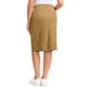 thumbnail image 3 of INSPIRE CHIC Falda de Mezclilla para Mujer de Cintura Alta con Abertura Trasera a la Rodilla en Color Caqui Talla XL, 3 of 6