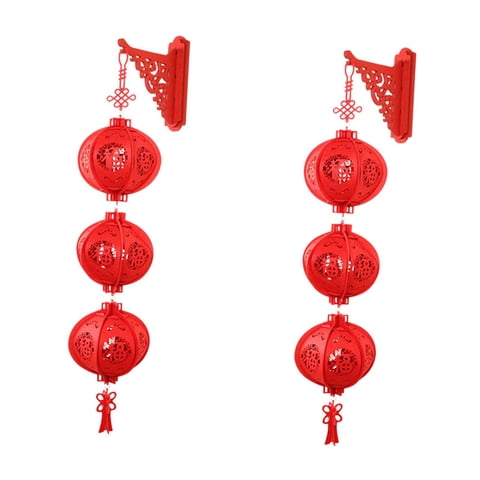 Bothyi - 2 Faroles Chinos Rojos De Año Nuevo 2025 Para El Hogar, Bodas, Restaurantes, 26 Cm X 85 Cm