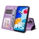 thumbnail image 4 of Funda tipo cartera FOXDOCK para Xiaomi Redmi Note 11 4G , diseño girasol en relieve, cuero PU, cierre magnético, soporte y tarjetero, 4 of 5