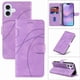 thumbnail image 1 of Funda tipo cartera con tapa para iPhone 17 con tarjetero, soporte y cubierta magnética Morado, 1 of 6