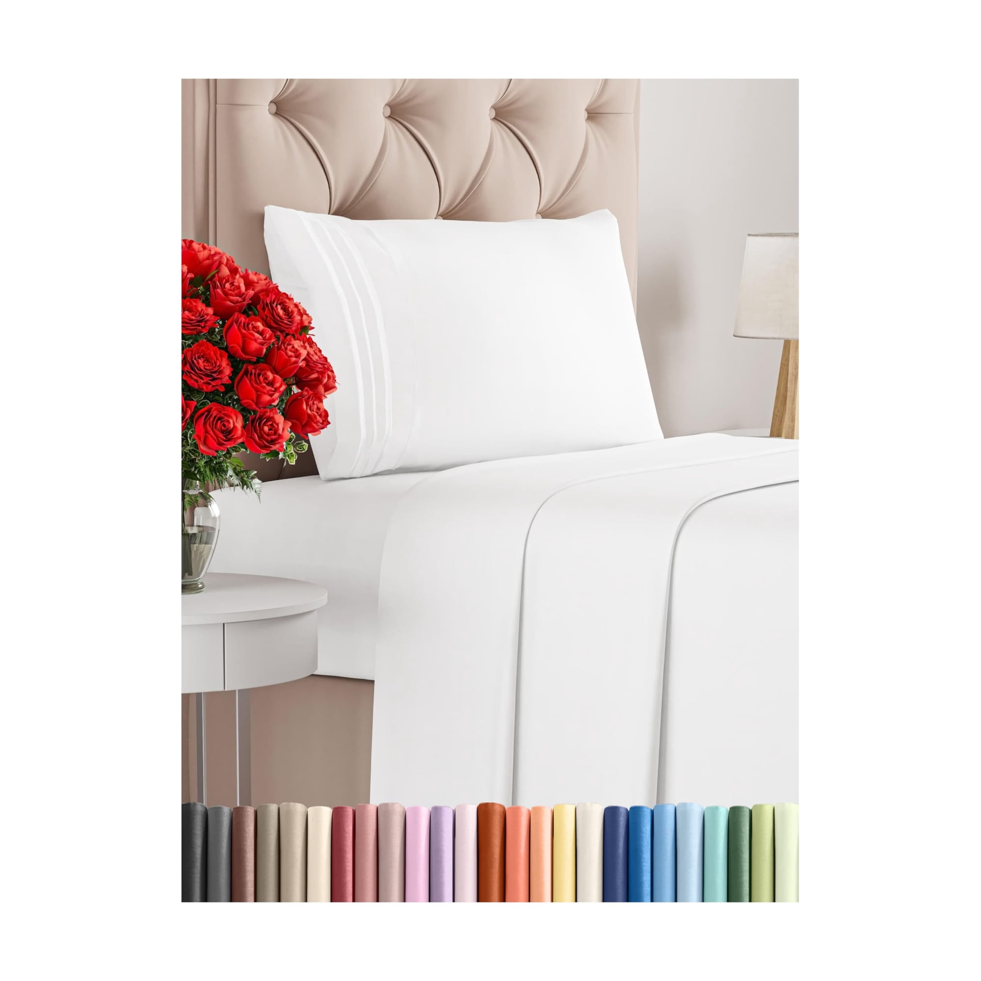 Cgk Unlimited - Juego De Sábanas Twin Xl Talla 3 Piezas Color Blanco