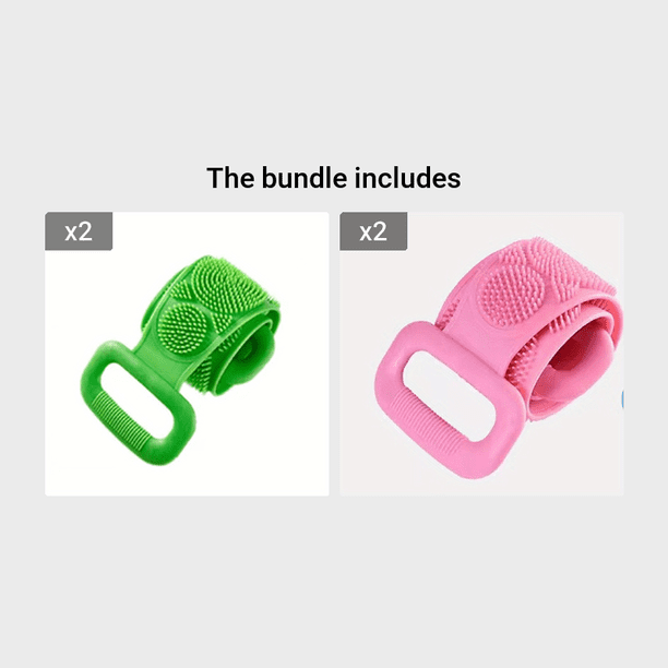 Get a Luxurious Bathing Experience with our 1pc Lengthened Silicone Bath Towel Body Brush - Perfect for Exfoliating, Hygienic Back Washing, and Easy to Clean!
