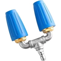 Xusx111 - Lavadora De Presión De Boquilla Doble Turbo, Boquilla Turbo Rotativa De 360 ° Con Conector Rápido De 1/4 "", Boquilla Turbo Doble De Orificio, 4-6 Gpm, 4000 Psi