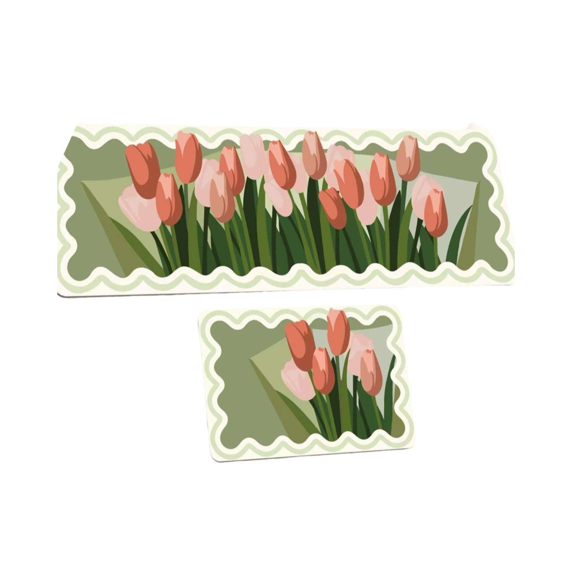 Teng Fei - Alfombras Decorativas Antideslizante Flores