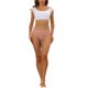 thumbnail image 2 of INSPIRE CHIC Bragas de Mujer de Corte Alto con Control de Abdomen de Cintura Alta Acanalada para Regreso a Clases Color Rojo Claro 3XL, 2 of 4