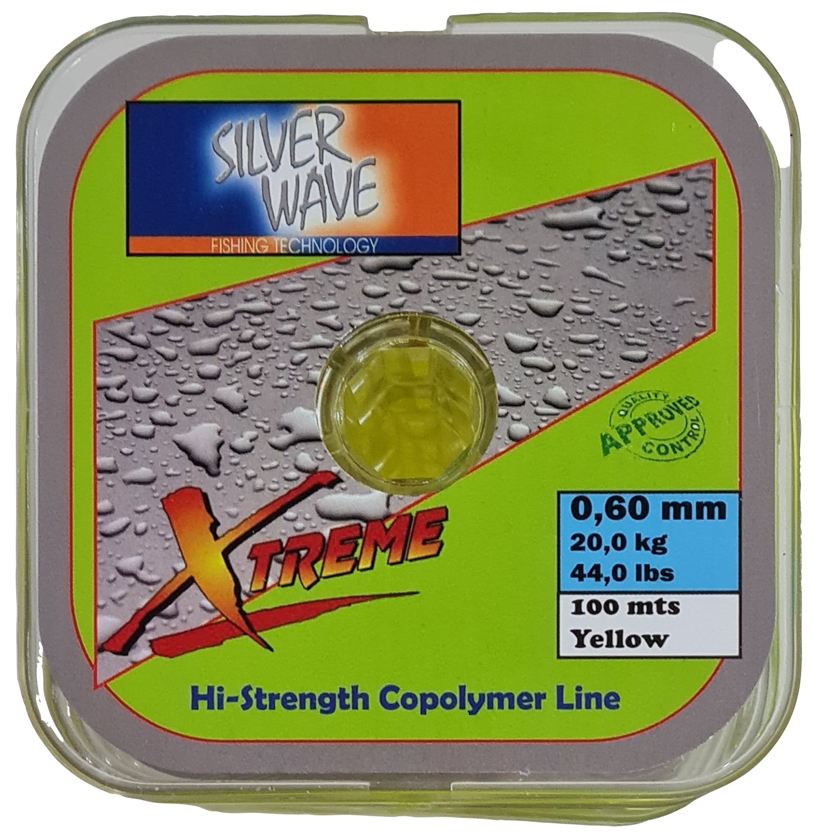 Silver Wave - Nylon Transparente Amarillo 0,60mm Resiste 20kg Bobina100mt