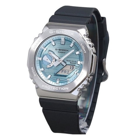 Casio - Reloj G-Shock G-Steel Análogo Digital Smartphone Link Esfera Azul Hielo Tough Solar Gbm-2100A-1A2 200M Para Hombre