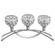 thumbnail image 2 of Portavelas De Cristal De Lujo Para Centro De Mesa De Comedor De Banquete Plateado, 2 of 5