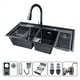 thumbnail image 1 of Lavaplatos Con Llave Moderno 100x48 Y Lavavasos Accesorios Negro, 1 of 6