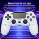 thumbnail image 3 of Mando para PS4/Slim/Pro, Mando Inalámbrico con luz, con Doble Vibración y Giroscopio de 6 Ejes., 3 of 5