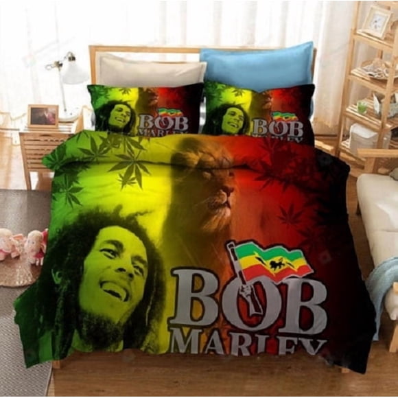 Bob Marley Full Bedding Duvet Cover Set , Gift for Lovers.