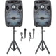 thumbnail image 1 of Altavoces PA Audiobox 20 cm Bluetooth con 2 micrófonos – Pack, 1 of 7