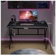 thumbnail image 3 of Homer Design Escritorio Gamer 100x60x74cm Base Acero Cubierta Melamina Color Madera, 3 of 6