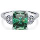 thumbnail image 2 of Anillos de Compromiso de Moissanita de 3 Uds para Mujer Corte Radiante Color D VVS1 Anillos de Diamante Blanco/verde/rosa Bandas de Boda de Moissanita con Certificado, 2 of 7