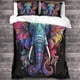 thumbnail image 3 of Juego de funda nórdica con estampado de elefantes, juego de ropa de cama de microfibra de poliéster 3D con estampado creativo, funda nórdica con fundas de almohada, juego de 3 piezas, funda, 3 of 3