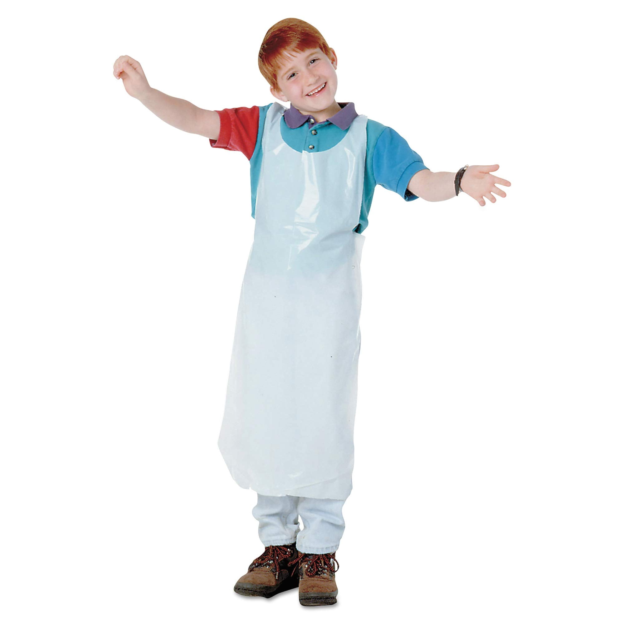 Delantal Baumgartens Blanco Para Niños, 36 X 16 Cm, Paquete De 100
