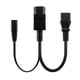 thumbnail image 2 of Nuevo Cable Adaptador De Corriente IEC320-C14 A C13 + C7 Macho A Hembra Conector De Servidor UPS De 3 Pines, 2 of 5